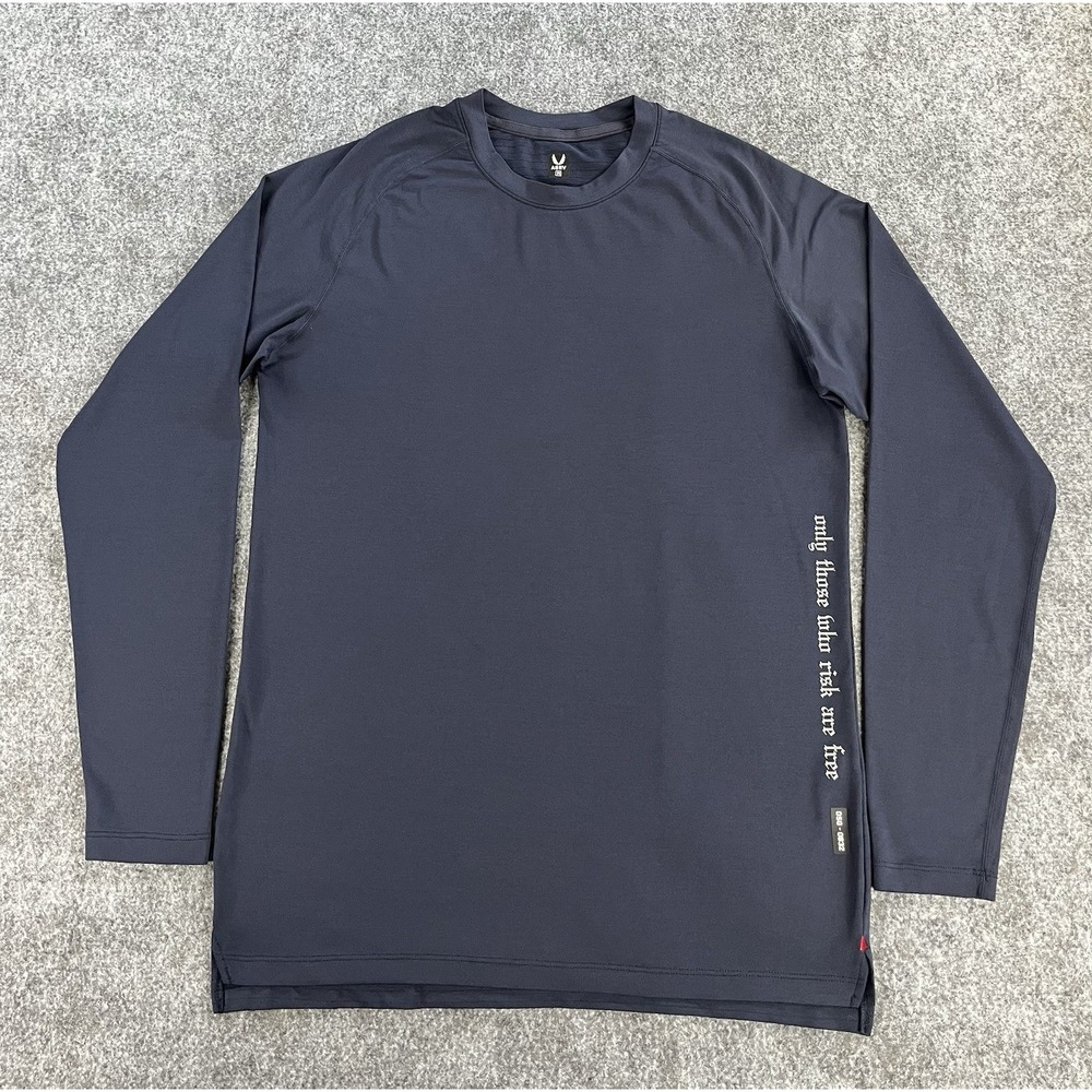 ASRV 3D-Lite 2.0 Fitted Long Sleeve T Shirt Mens Medium Navy Blue Gym Running